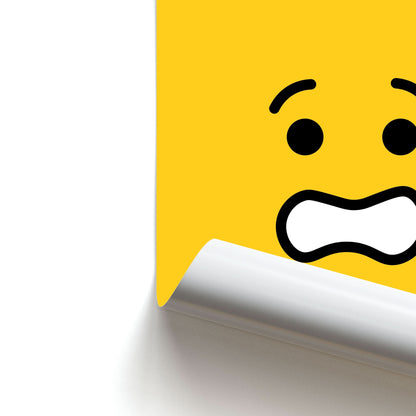 Brick Face Worried Poster