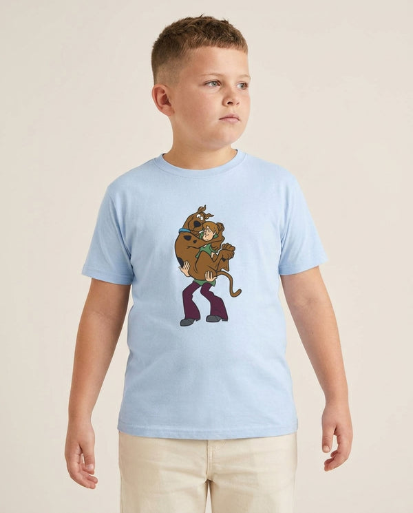 Shaggy And Scooby - Scoob Kids T-Shirt — Blue Front, worn