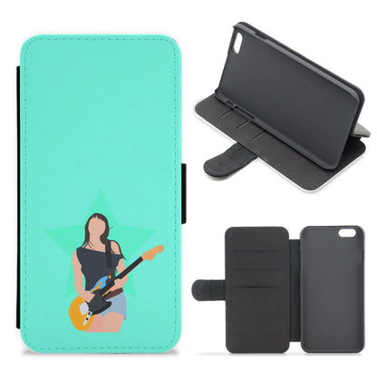 Orange Guitar Flip / Wallet Phone Case