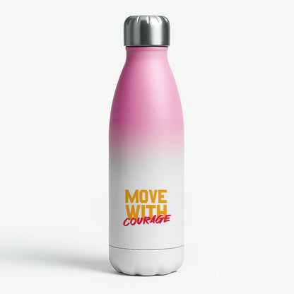 Move With Courage Pink Water Bottle