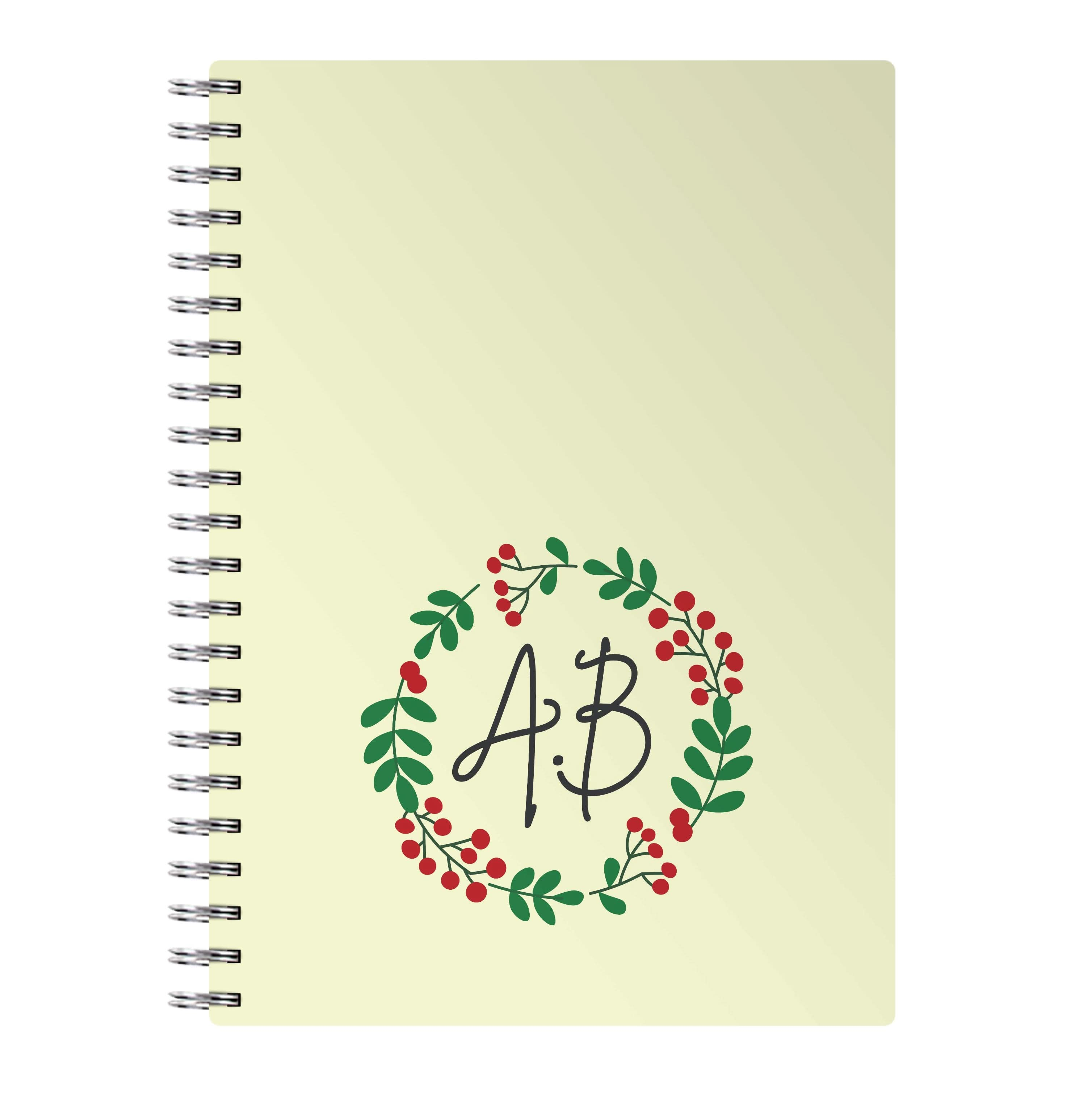 Personalised Wreath Notebook