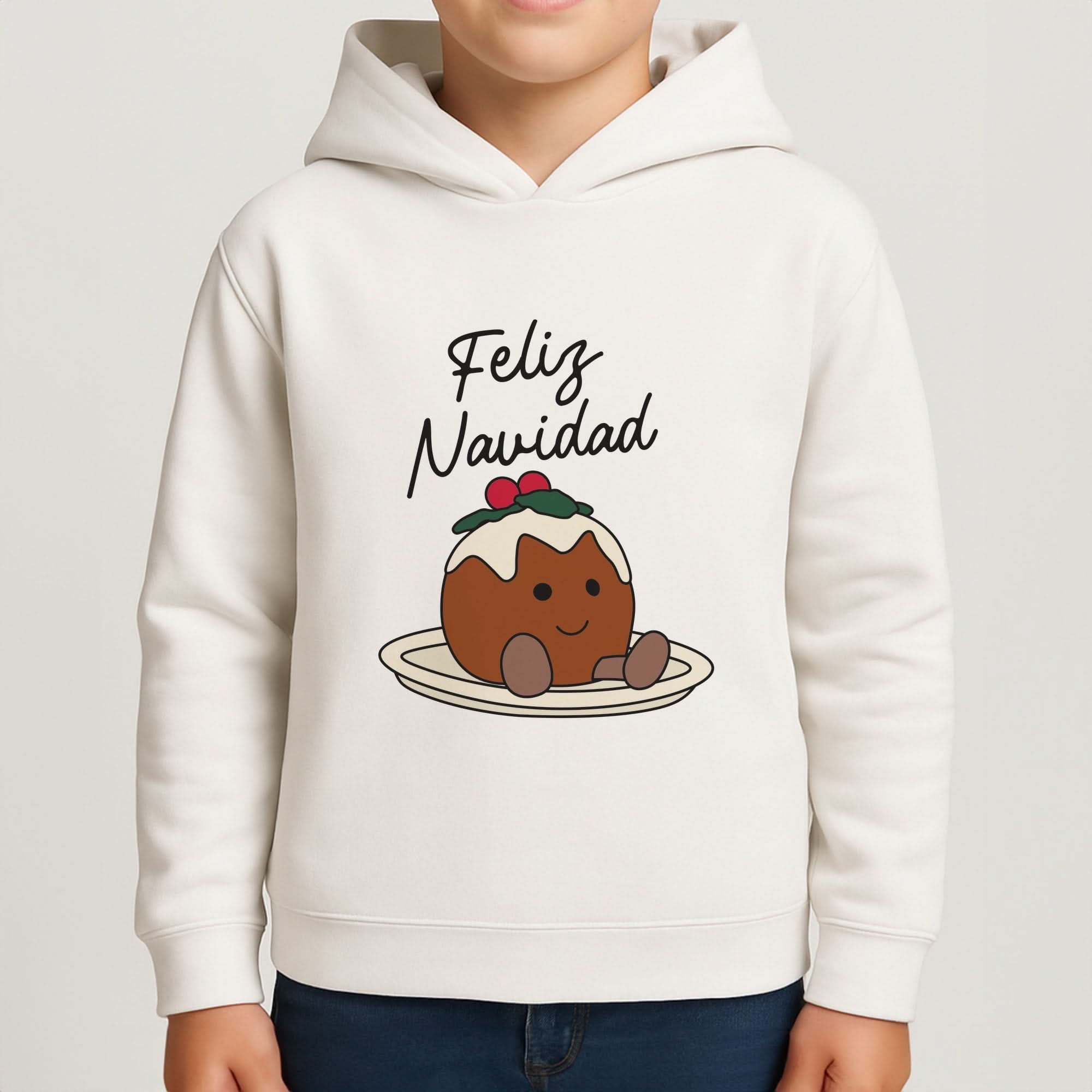 Christmas Pudding Plush Boys Hoodie
