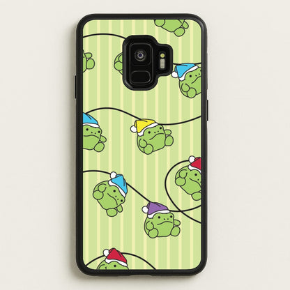 Christmas Frog Plush Fairylights Pattern Galaxy S9 Case