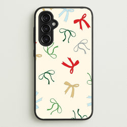 Coquette Christmas Bows Pattern Galaxy A14 Case