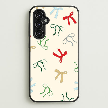 Coquette Christmas Bows Pattern Galaxy A14 Case