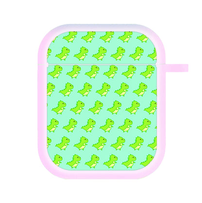 Green Dinosaurs Pattern - Dinosaurs AirPods Case