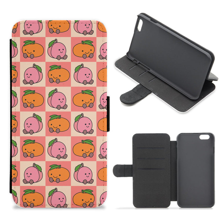 Oranges And Peaches - Plushy Flip / Wallet Phone Case