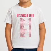 K-Pop Band World Tour List 2026 Kids T-Shirt 4