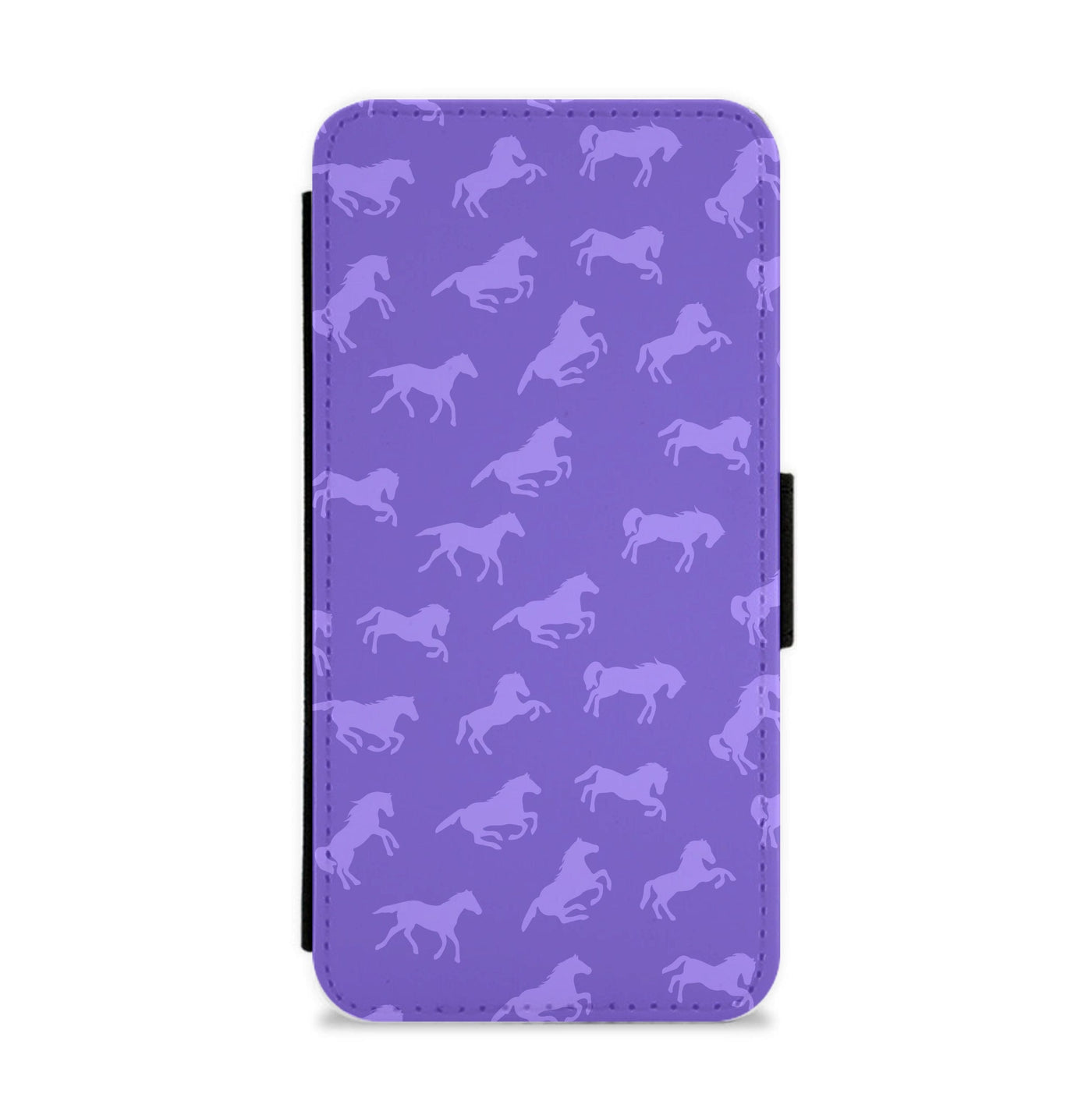 Purple Horse Pattern - Horses Flip / Wallet Phone Case