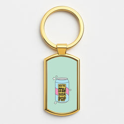My Soda Can Gold Keyring