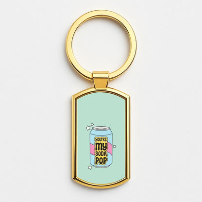My Soda Can Gold Keyring