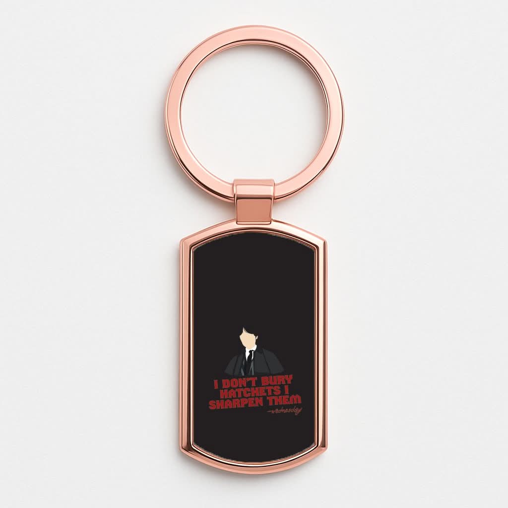 I Sharpen Them Rose Gold Keyring