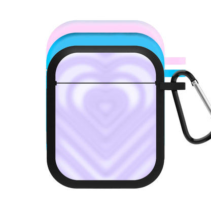 Drippy Love Heart Purple AirPods Case