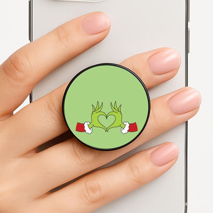 Christmas Green Heart Phone Grip