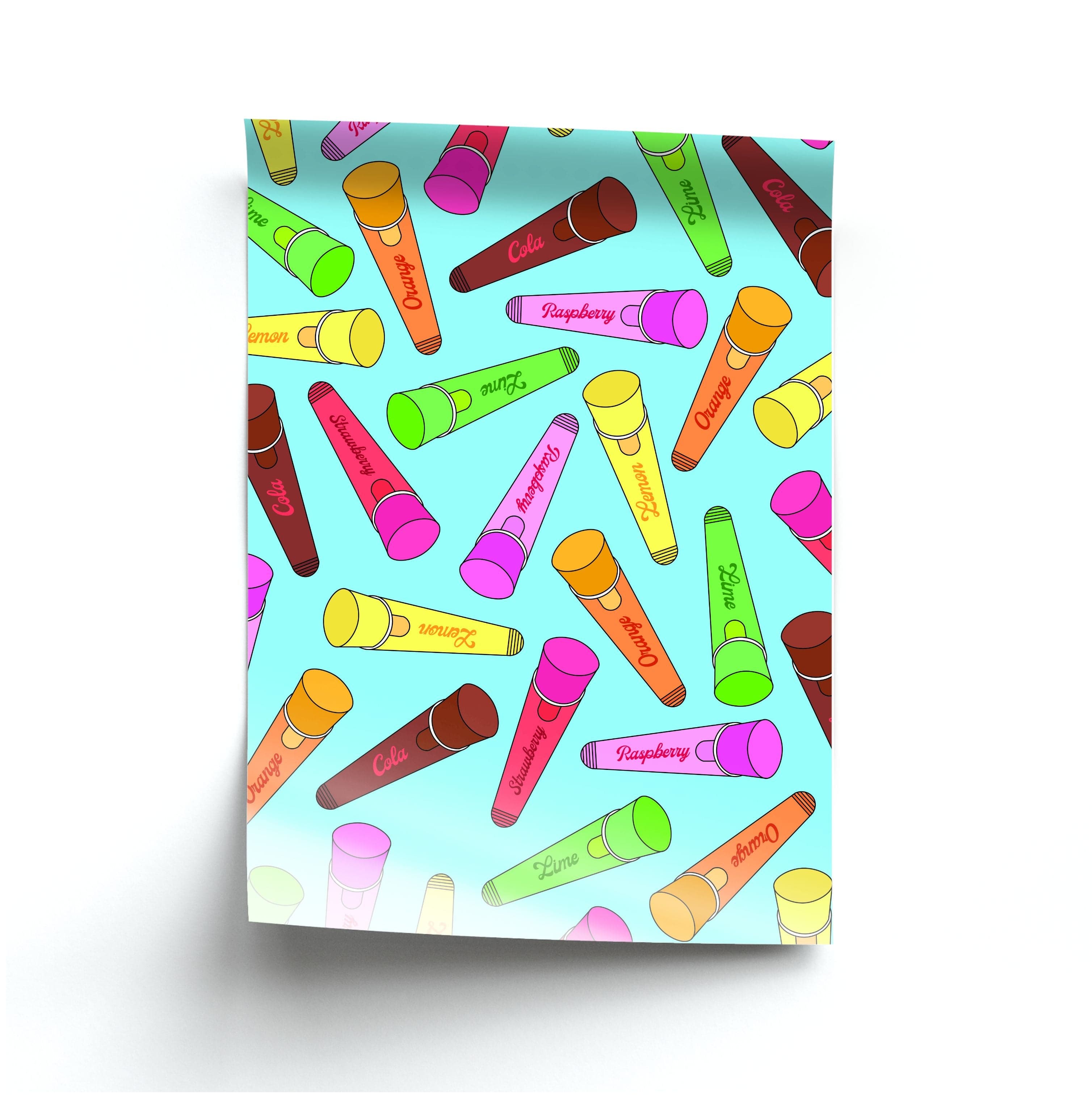 Ice Pop - Ice Cream Patterns Poster