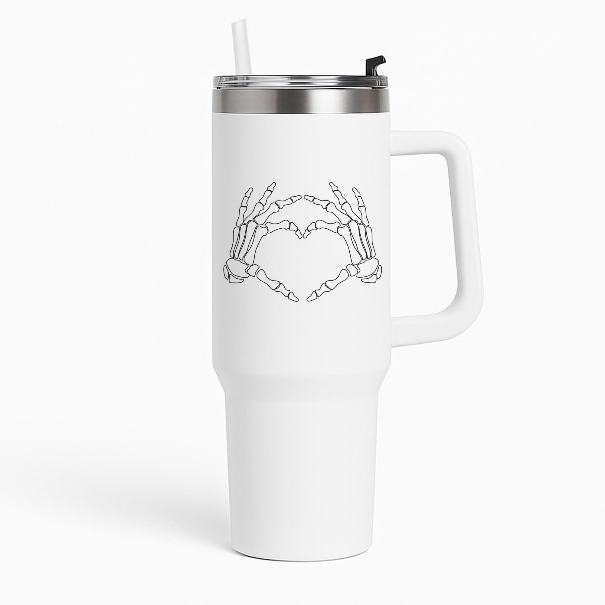 Skeleton Heart Tumbler
