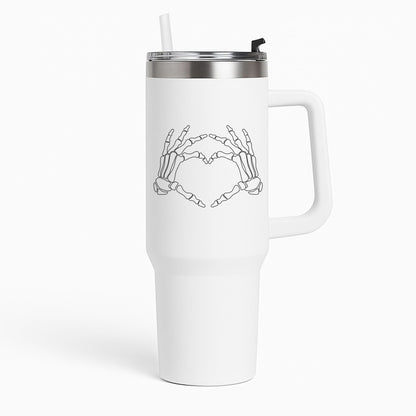 Skeleton Heart Tumbler
