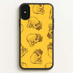 Winnie Honey Pot Pattern iPhone XS Max Case