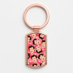 Harry Faceless Pattern Rose Gold Keyring