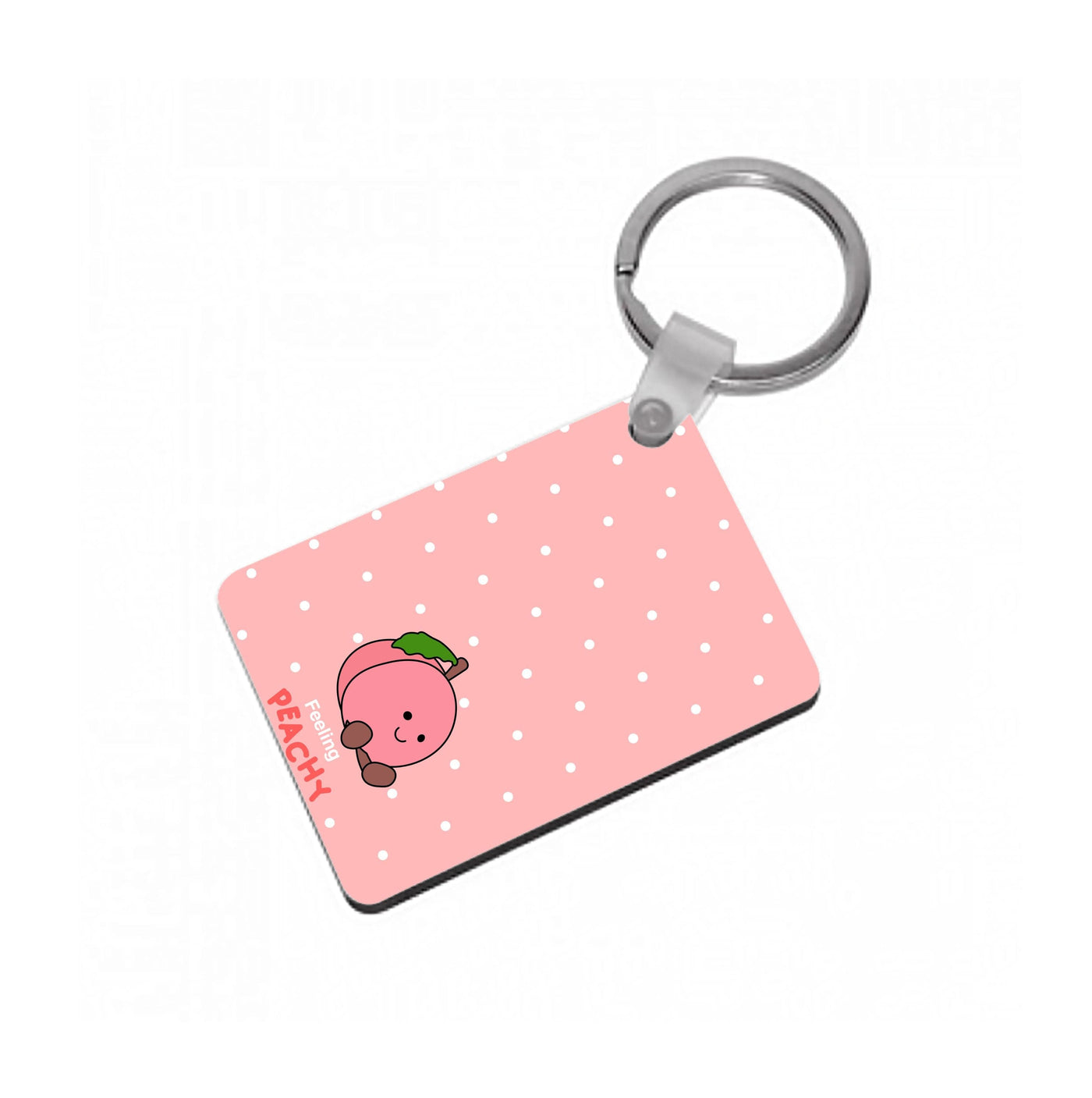 Peach Pattern Keyring