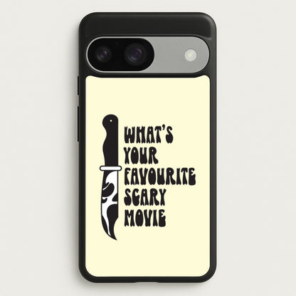 What's Your Favourite Scary Movie Trippy Google Pixel 9 / 9 Pro Case