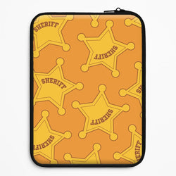 Sheriff Badge Pattern Universal Laptop Sleeve