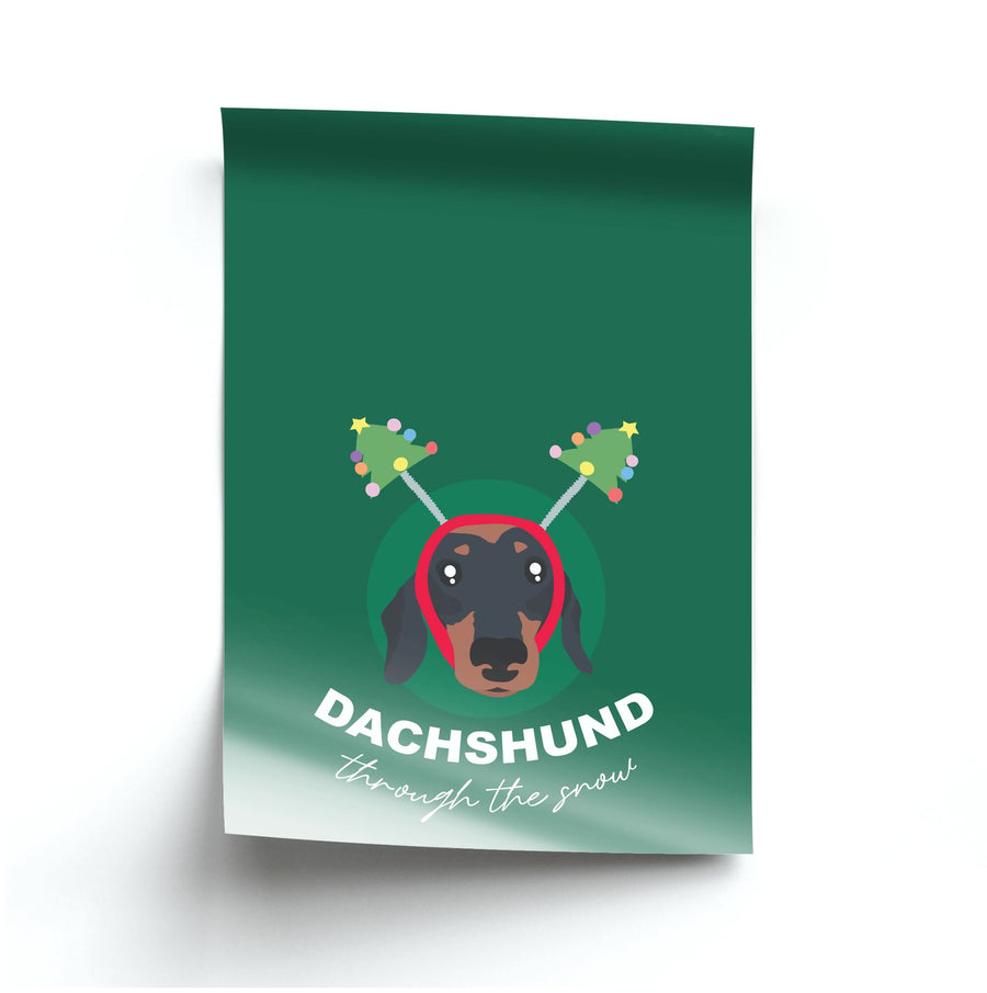 Dachshund Through The Snow Poster