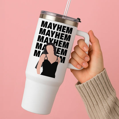 Neon Green Mayhem Tumbler