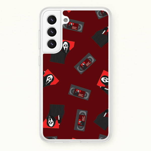VHS & Ghostface Pattern Galaxy S22 Case