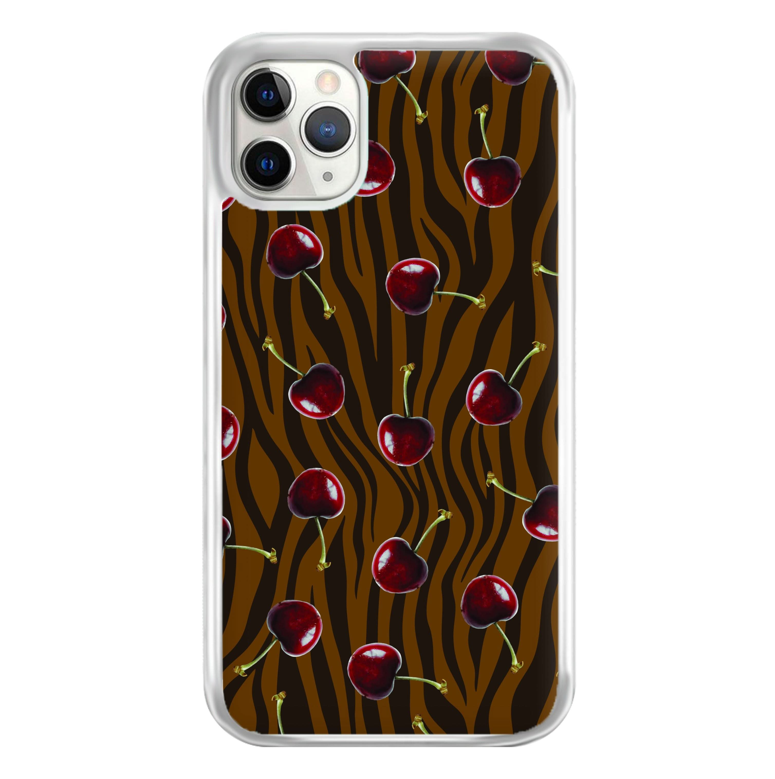 Animal Print With Cherries Pattern Phone Case