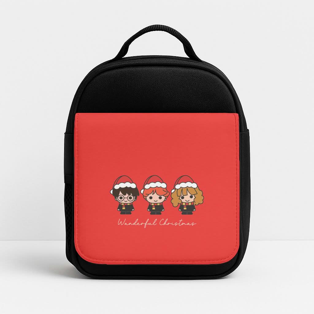 Wizards With Christmas Hats Insulated Lunch Bag