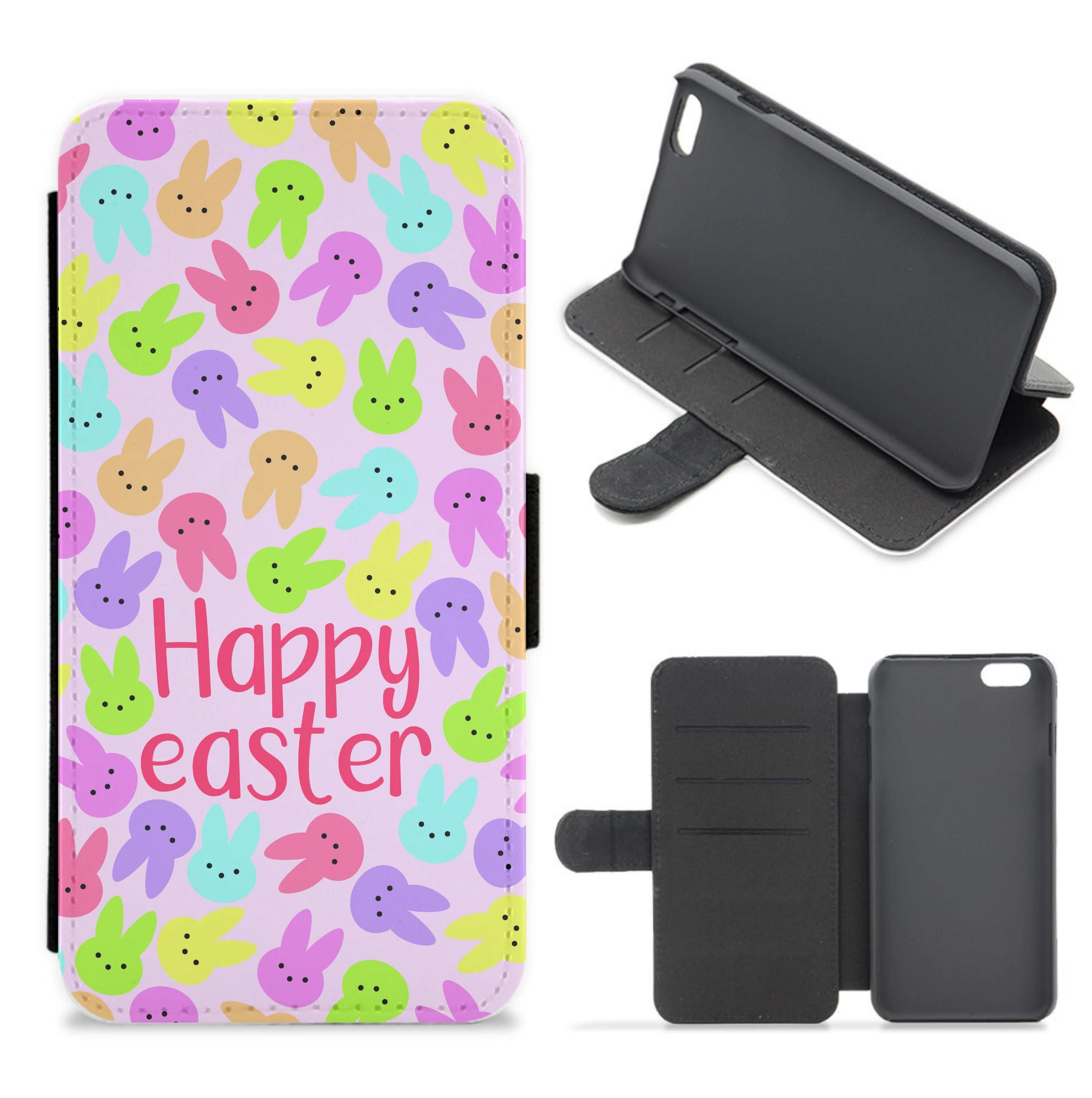 Bunny Pattern Flip / Wallet Phone Case