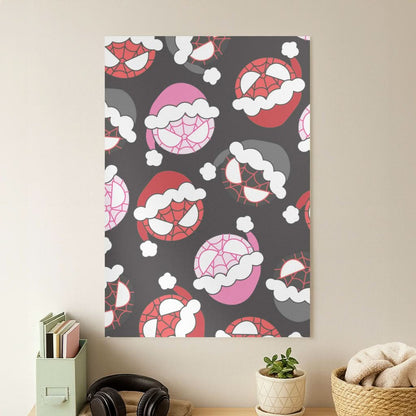 Spider Heroes Christmas Pattern Poster