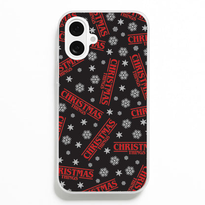 Christmas Things Snowflake Pattern iPhone 16 Plus Case