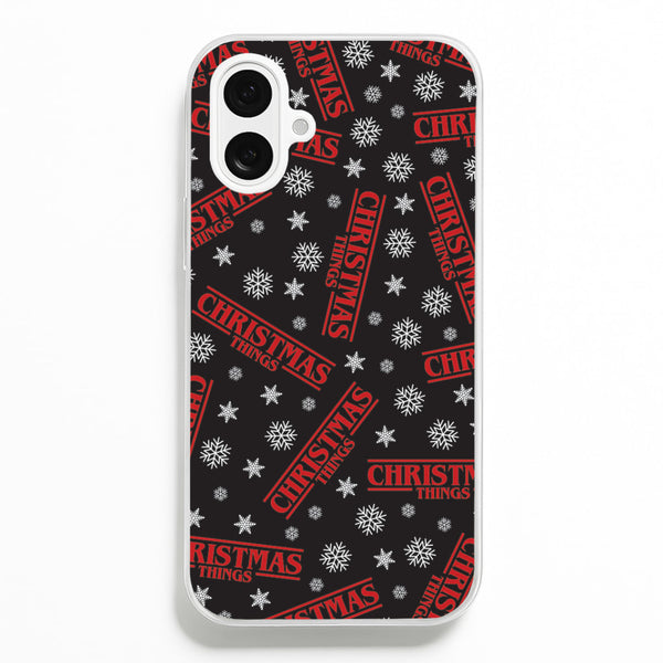 Christmas Things Snowflake Pattern iPhone 16 Plus Case