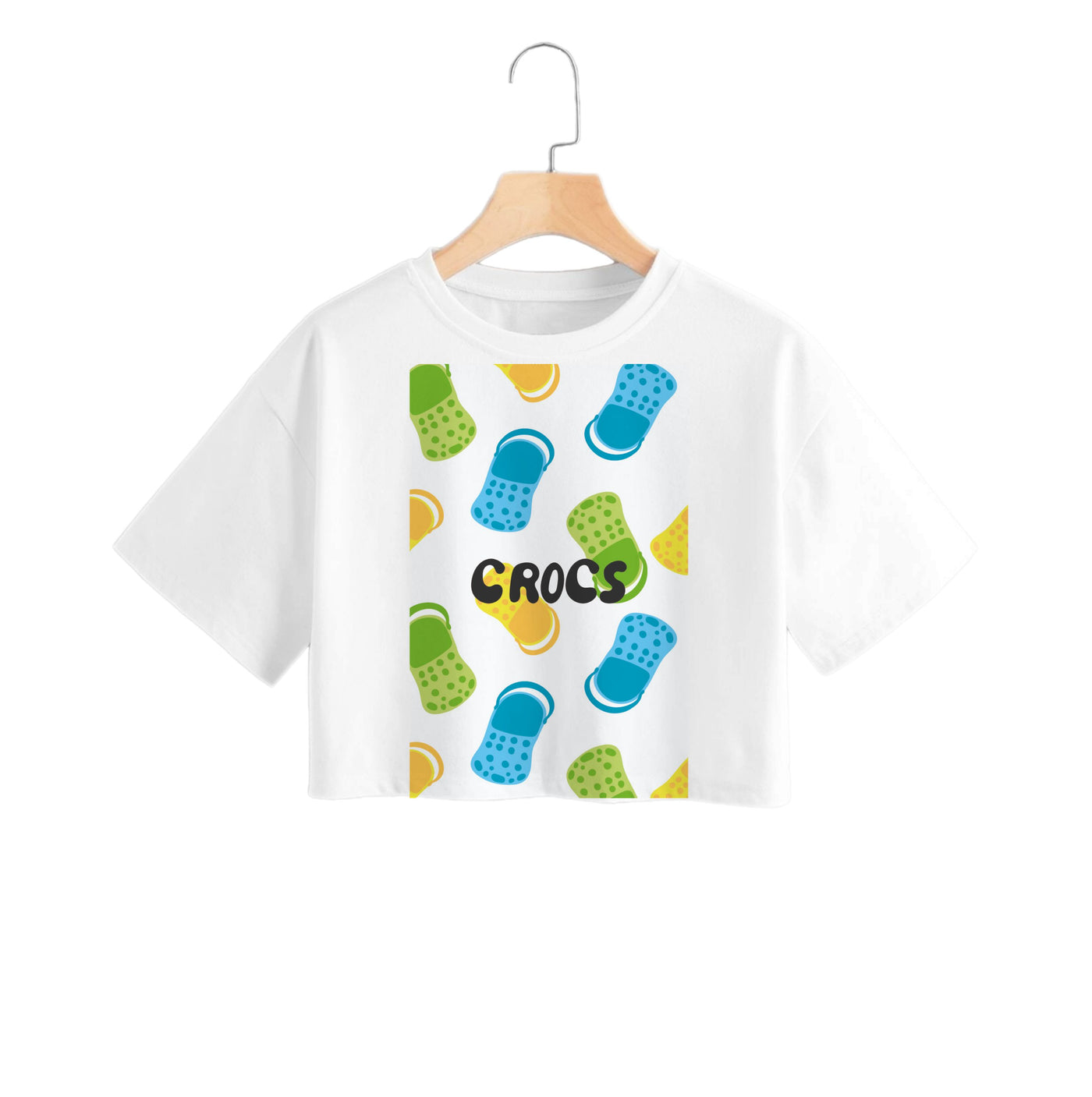 Crocs Pattern Crop Top