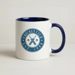 Cricket Badge Navy Mug