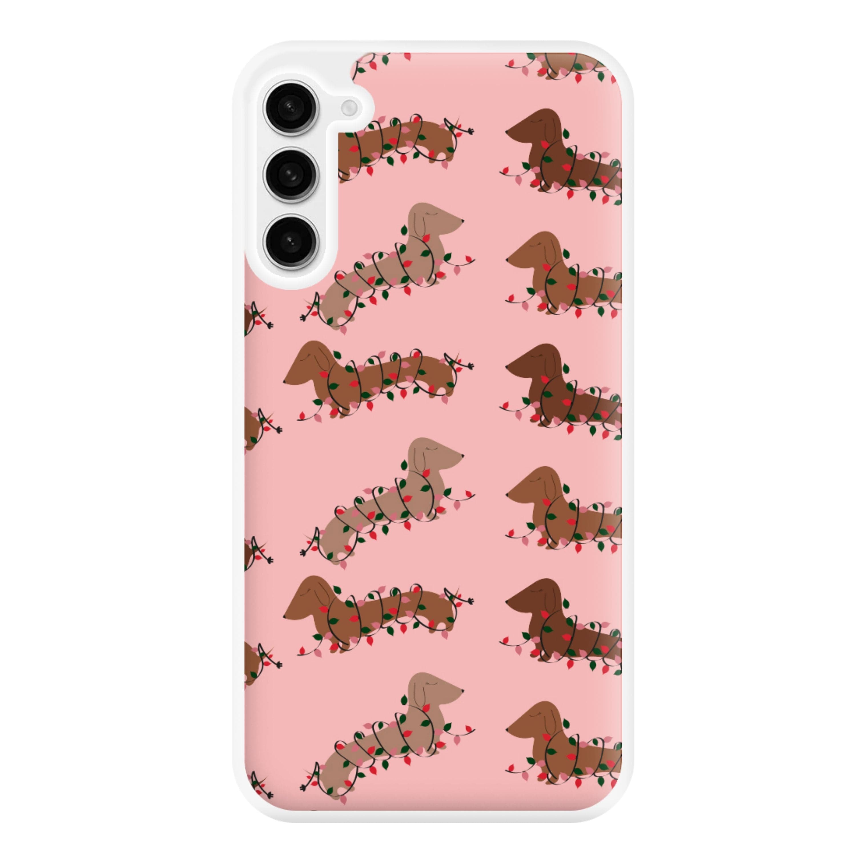 Dachshund Christmas Pattern Phone Case