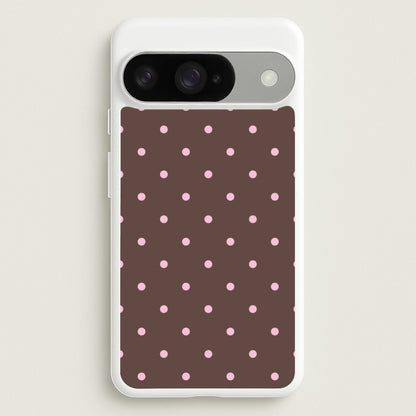 Chocolate & Strawberry Polka Dots Google Pixel 10 / 10 Pro Case