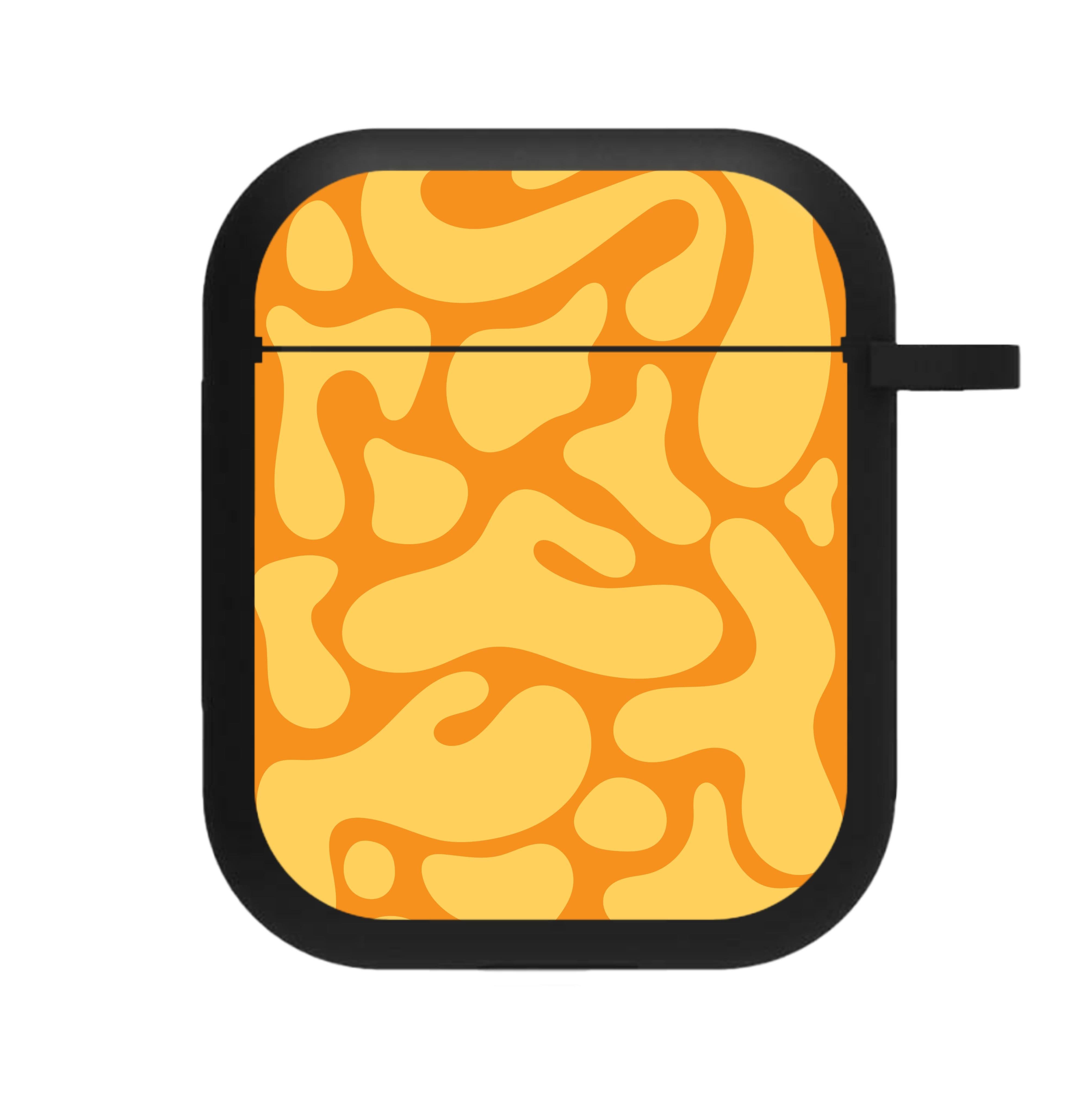 Yellow Blobs Abstract Pattern AirPods Case