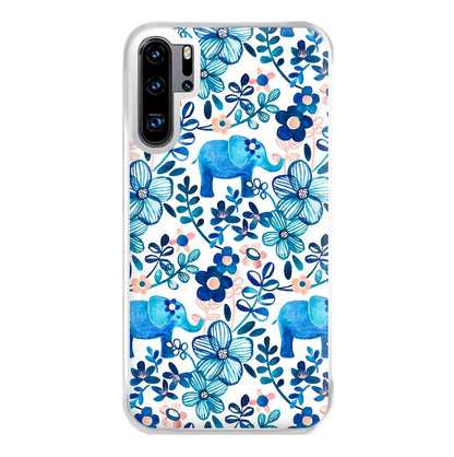 Elephant and Floral Pattern Phone Case