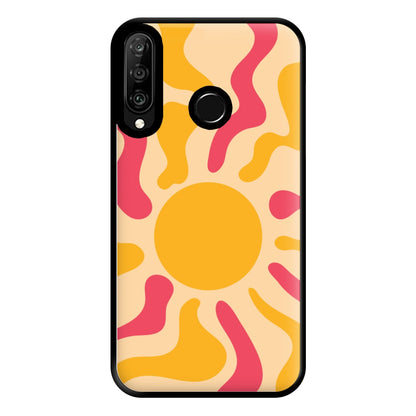 Yellow And Pink Abstract Sun Huawei P30 Lite Case