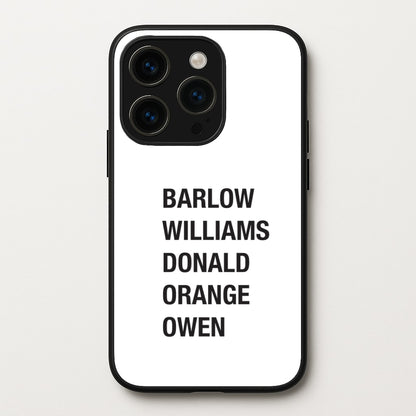 Take Band Members Names iPhone 15 Pro Case