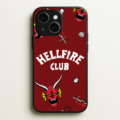 Hellfire Club Icons Collage Red iPhone 14 Case