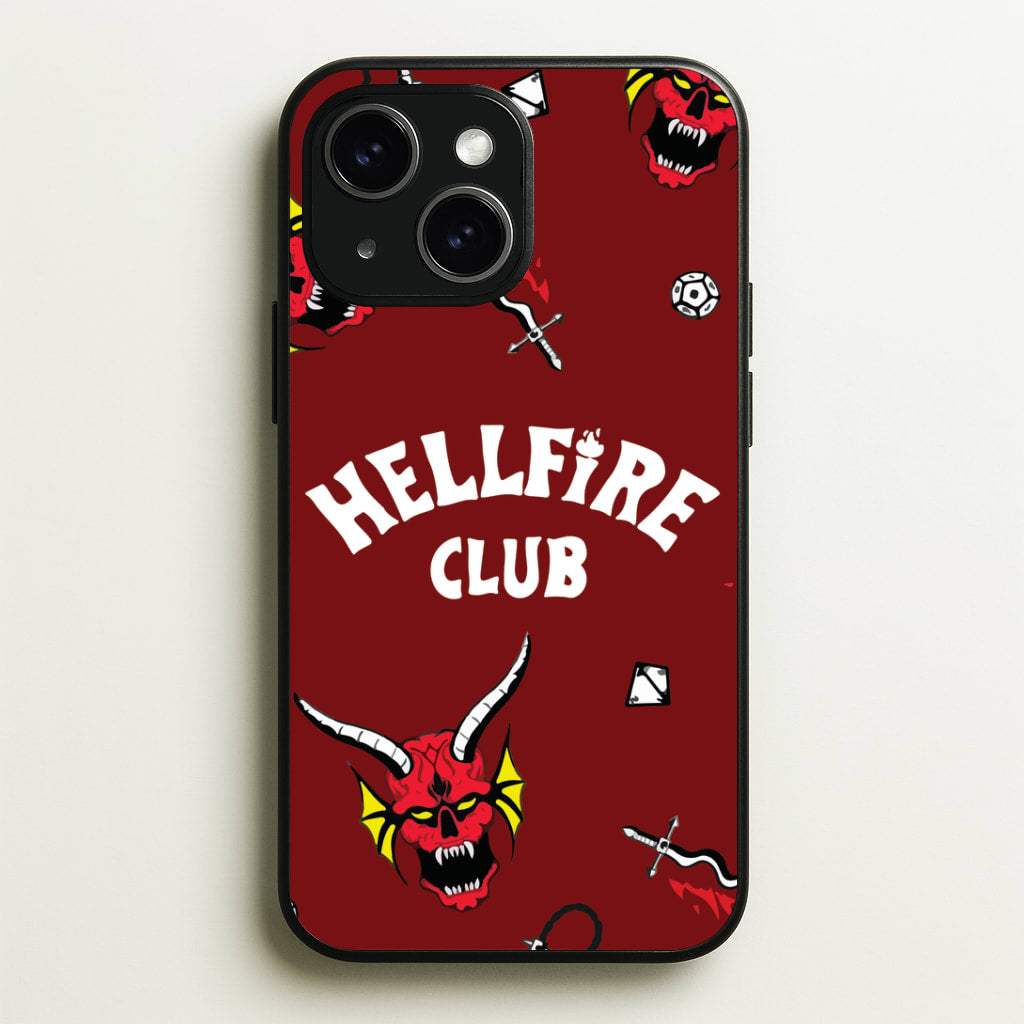 Hellfire Club Icons Collage Red iPhone 14 Plus Case