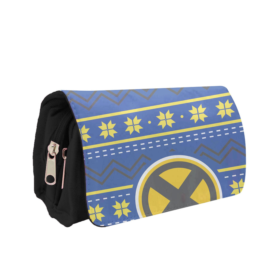 X Christmas Pattern Pencil Case