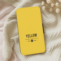 Yellow Music Player Leather Phone Case