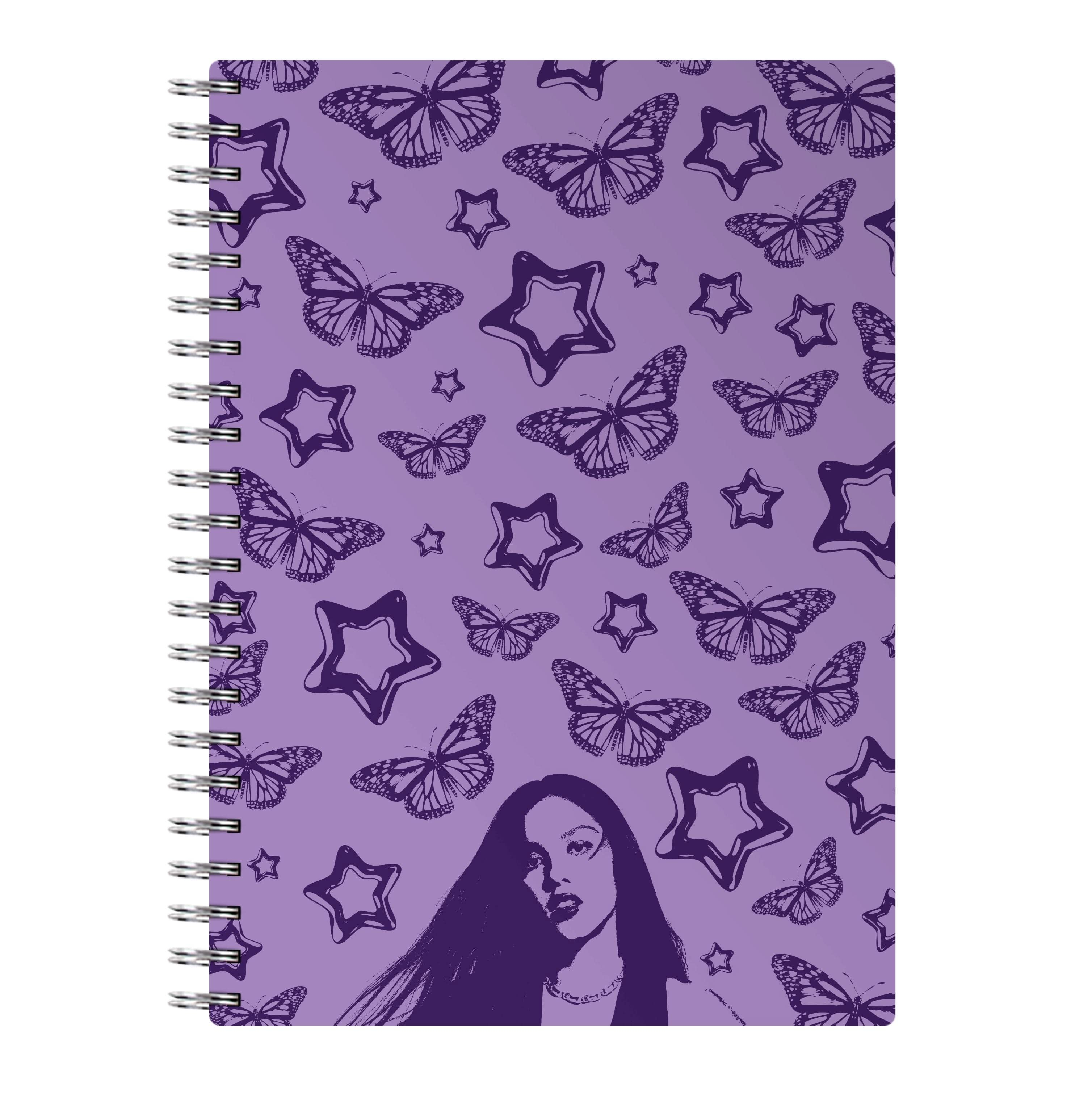 Stars And Butterflies Pattern Notebook