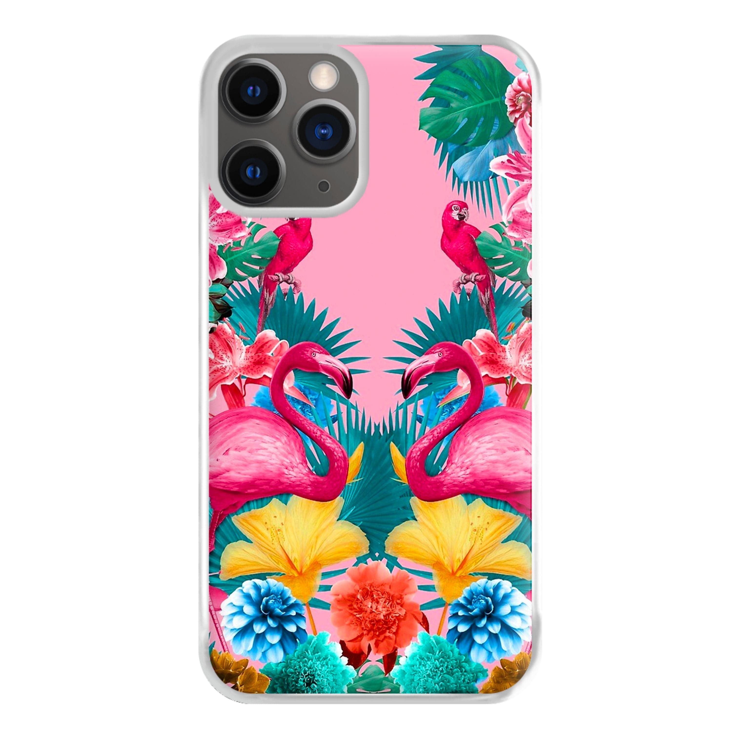 Flamingo and Tropical garden Phone Case