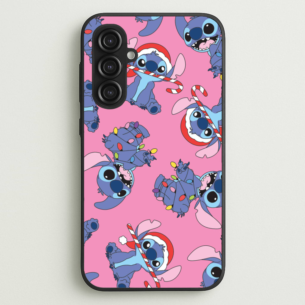 Christmas Cute Blue Alien Pattern Galaxy S23FE Case